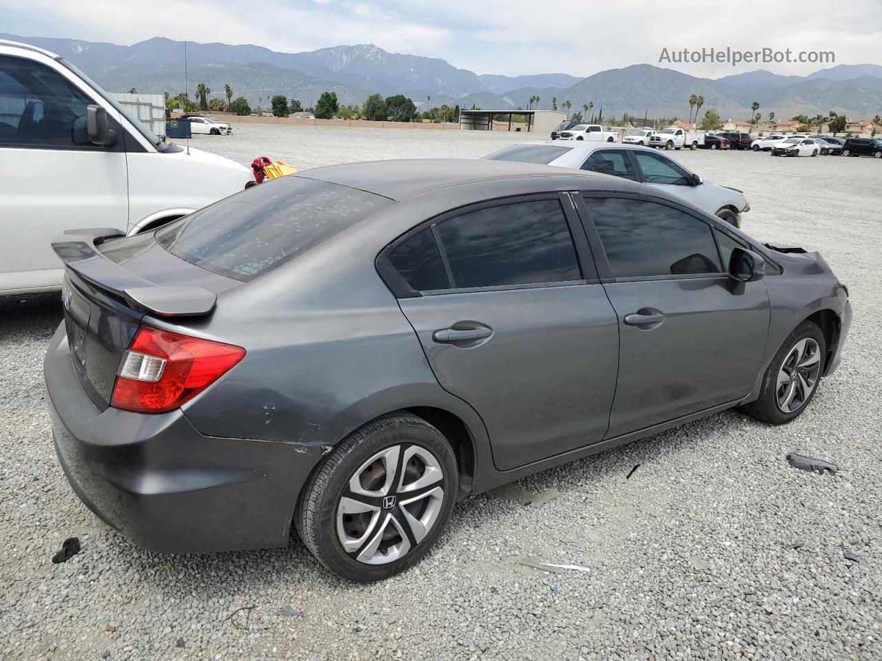 2012 Honda Civic Lx Gray vin: 2HGFB2F50CH581696