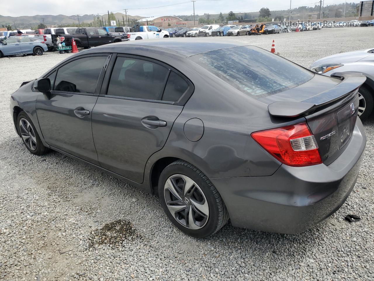 2012 Honda Civic Lx Gray vin: 2HGFB2F50CH581696