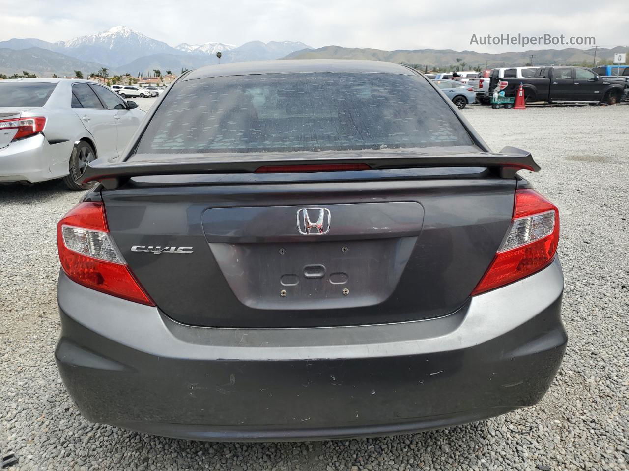 2012 Honda Civic Lx Gray vin: 2HGFB2F50CH581696