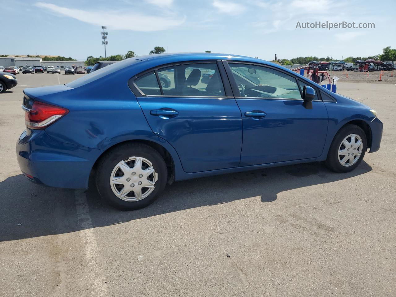 2013 Honda Civic Lx Blue vin: 2HGFB2F50DH525940