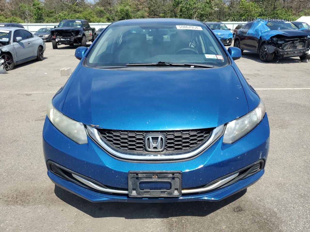 2013 Honda Civic Lx Blue vin: 2HGFB2F50DH525940