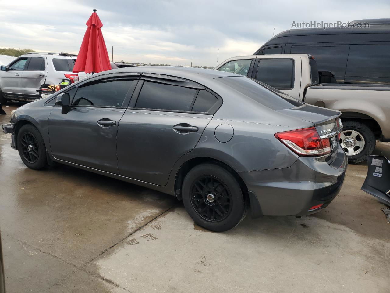 2013 Honda Civic Lx Gray vin: 2HGFB2F50DH538753