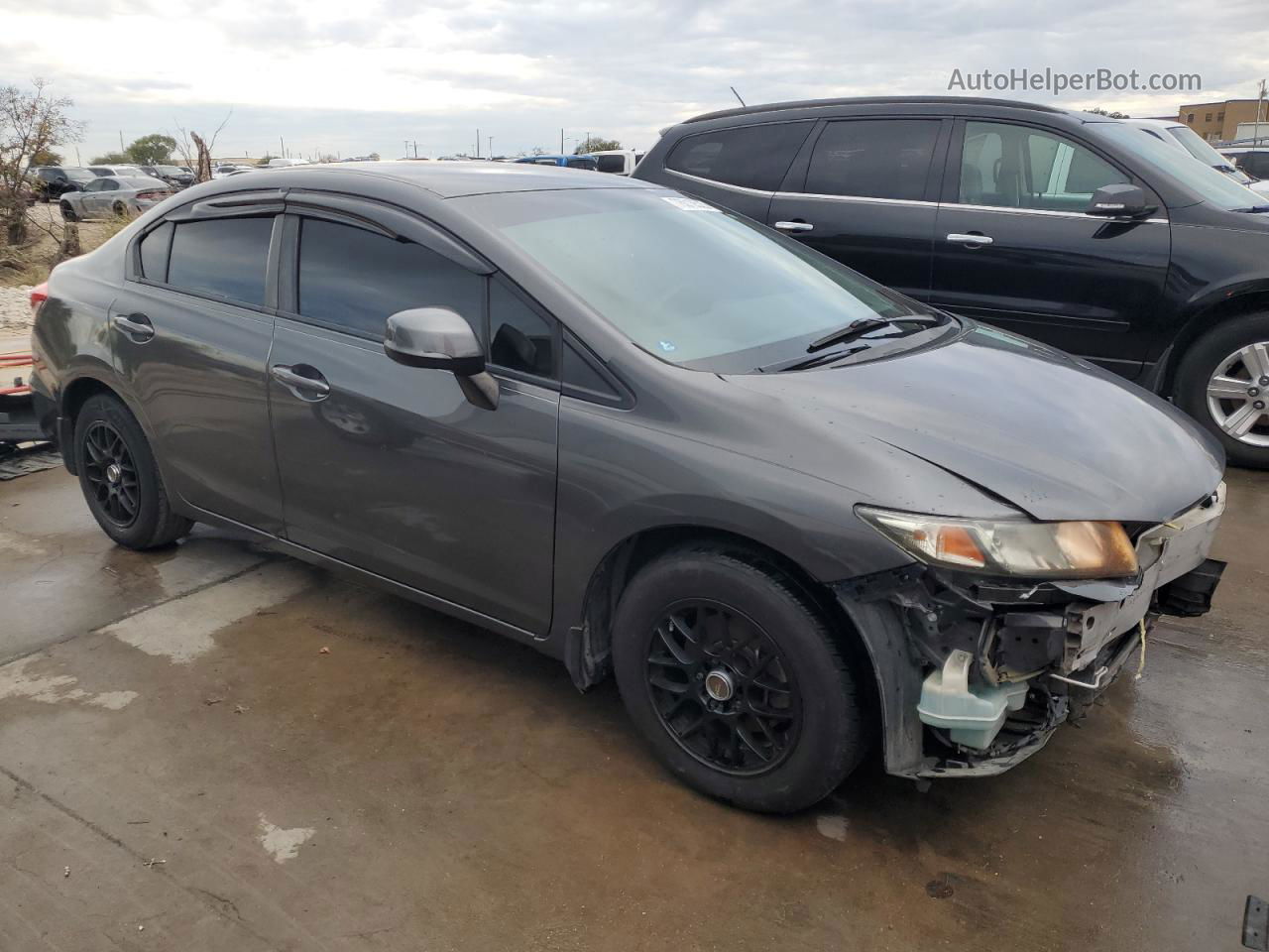 2013 Honda Civic Lx Gray vin: 2HGFB2F50DH538753