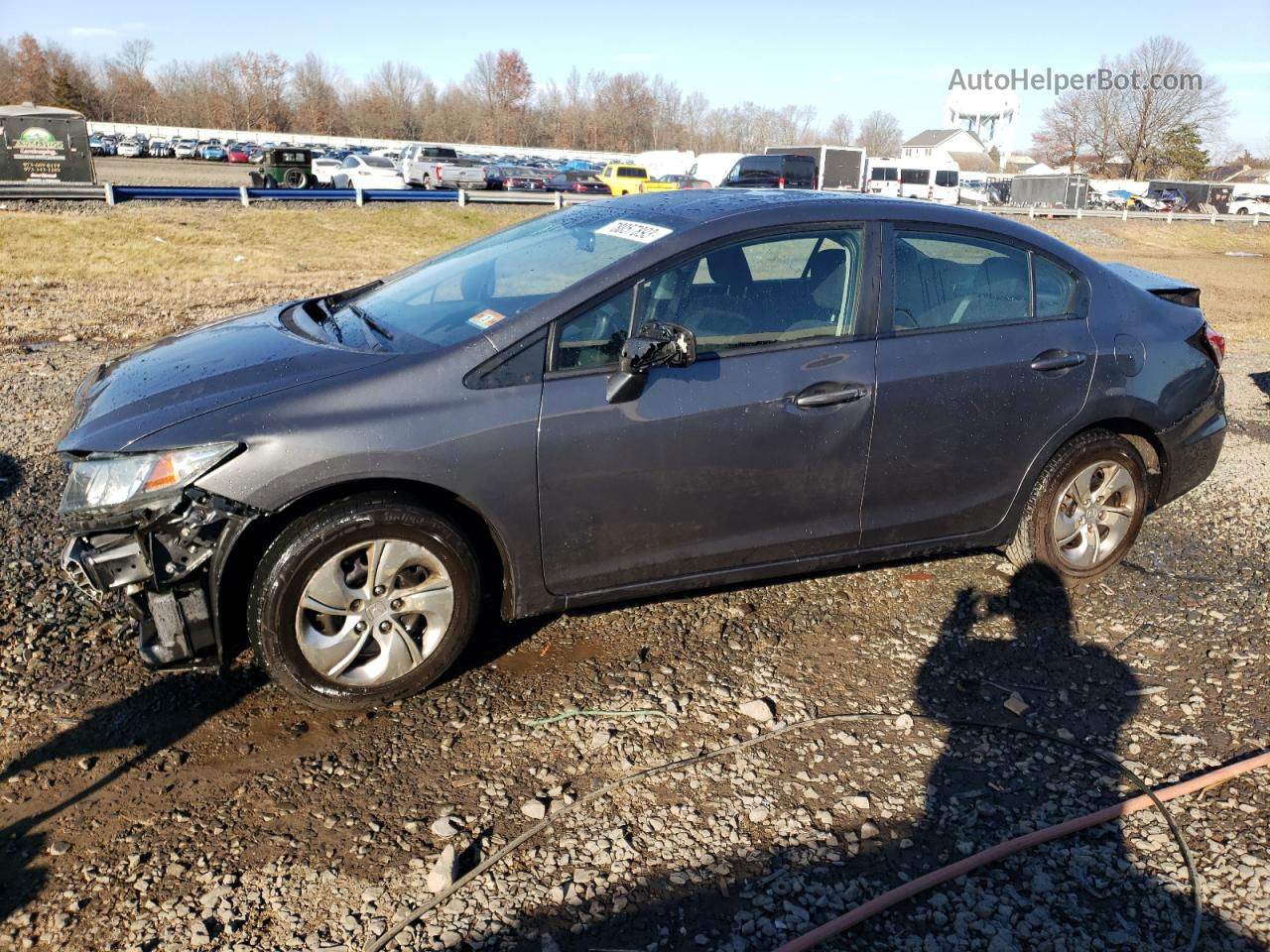 2013 Honda Civic Lx Gray vin: 2HGFB2F50DH539532