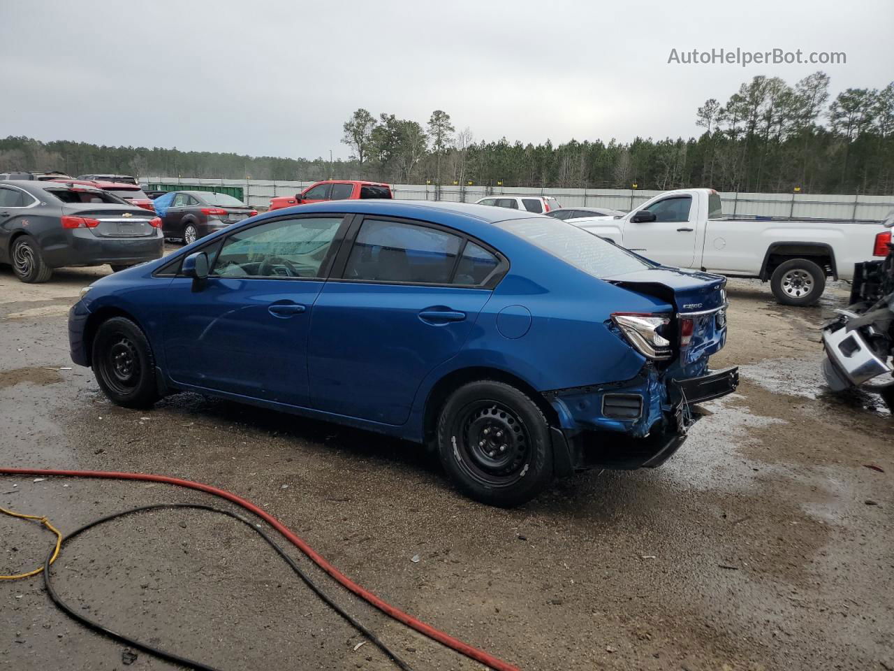 2013 Honda Civic Lx Blue vin: 2HGFB2F50DH549641