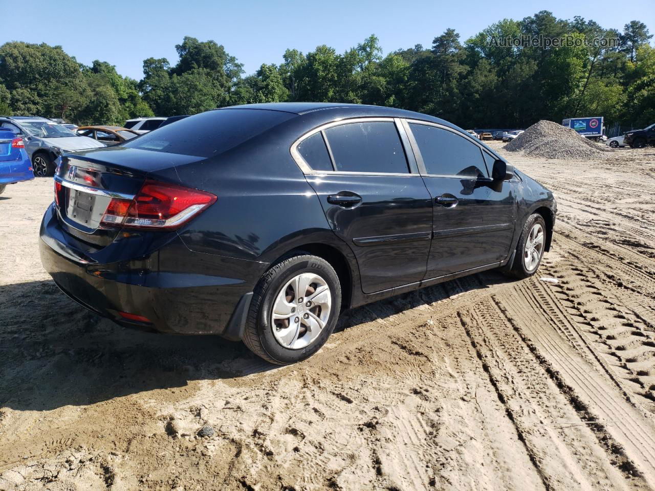 2013 Honda Civic Lx Black vin: 2HGFB2F50DH554905