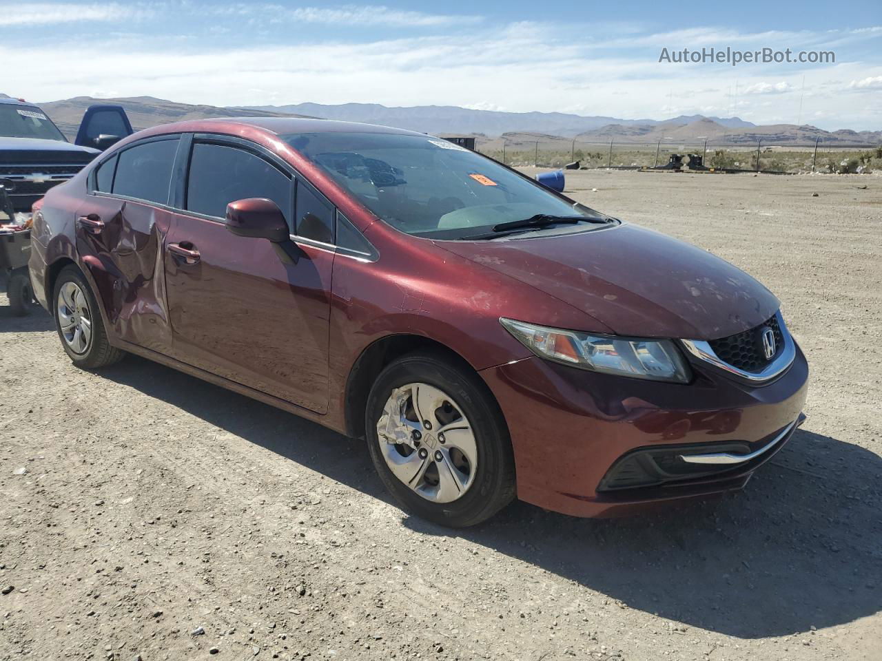 2013 Honda Civic Lx Red vin: 2HGFB2F50DH594305