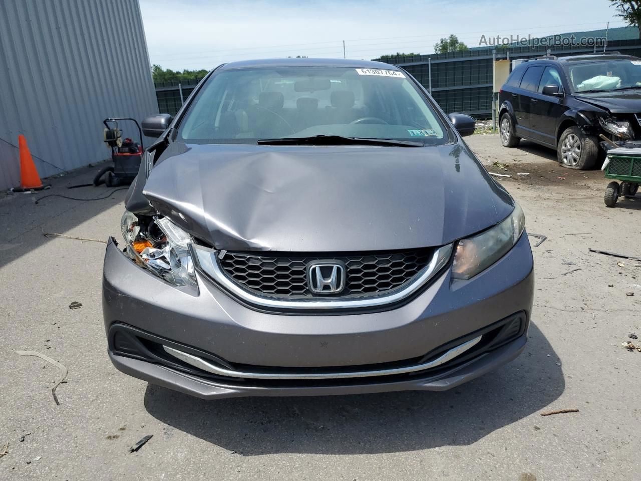 2014 Honda Civic Lx Gray vin: 2HGFB2F50EH514888