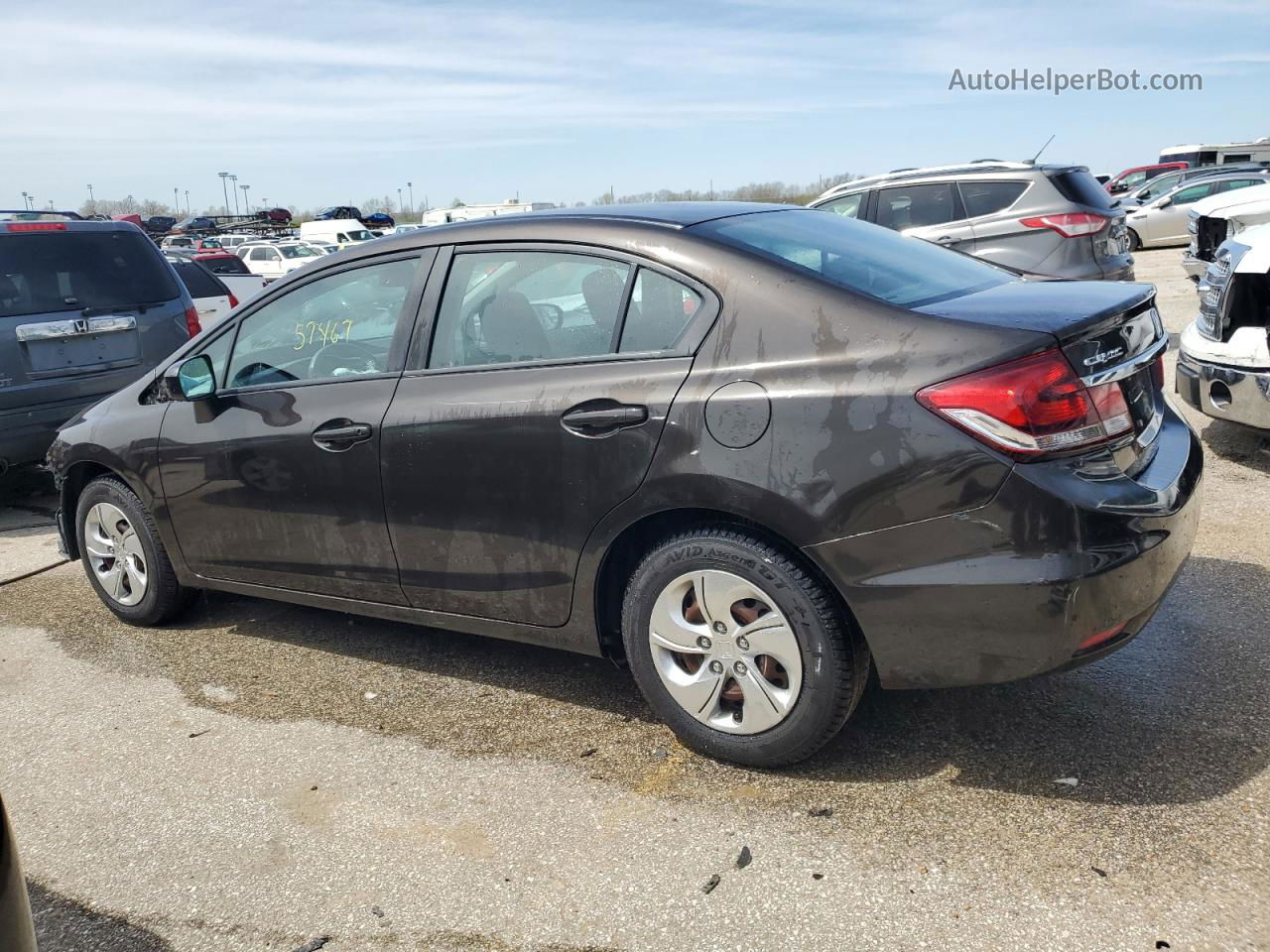 2014 Honda Civic Lx Brown vin: 2HGFB2F50EH523915