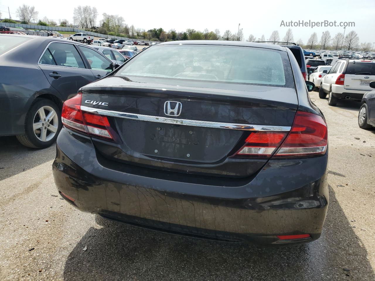 2014 Honda Civic Lx Brown vin: 2HGFB2F50EH523915