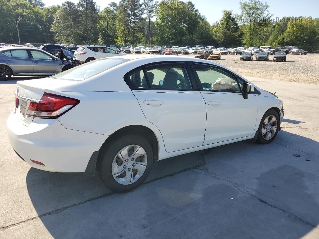 2014 Honda Civic Lx White vin: 2HGFB2F50EH528886