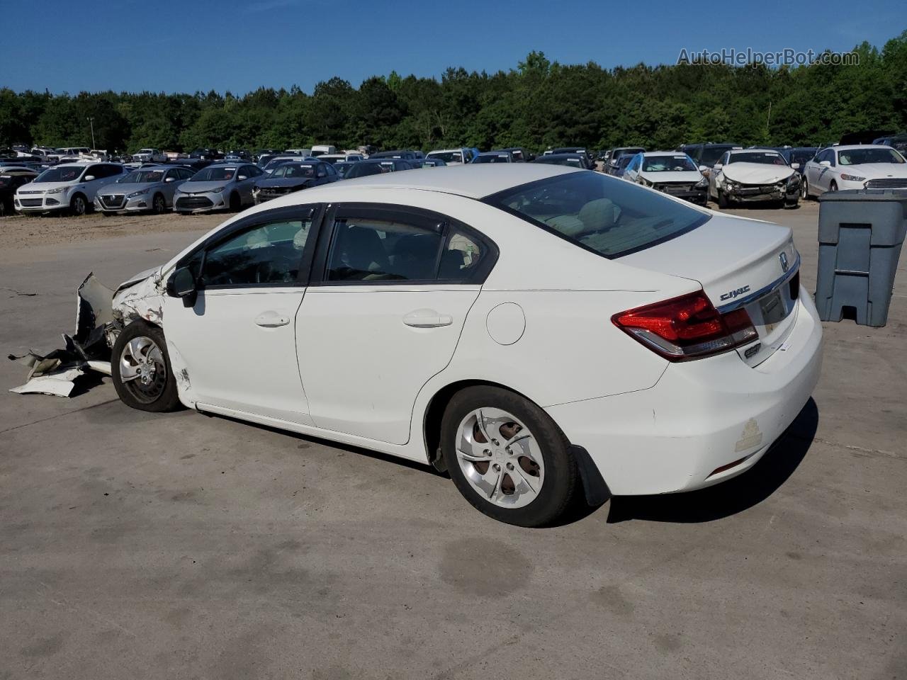 2014 Honda Civic Lx White vin: 2HGFB2F50EH528886