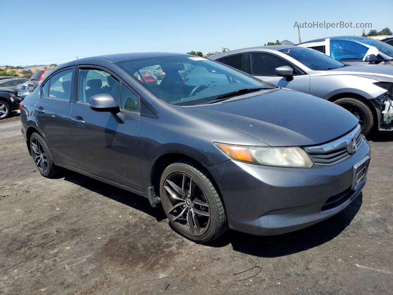 2012 Honda Civic Lx Charcoal vin: 2HGFB2F51CH301199