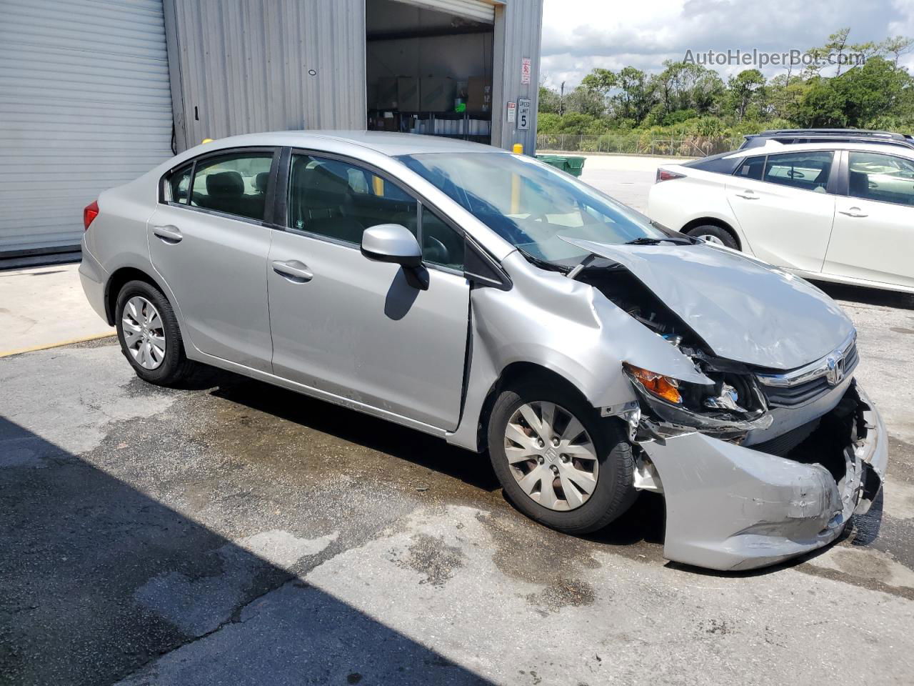 2012 Honda Civic Lx Silver vin: 2HGFB2F51CH301865