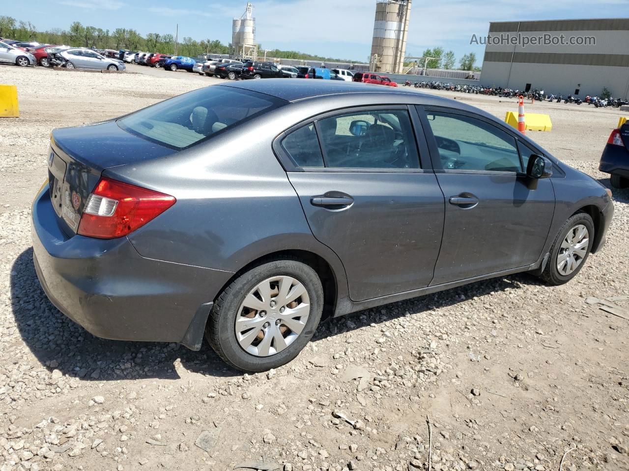 2012 Honda Civic Lx Silver vin: 2HGFB2F51CH571937