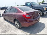 2012 Honda Civic Lx Maroon vin: 2HGFB2F51CH612874