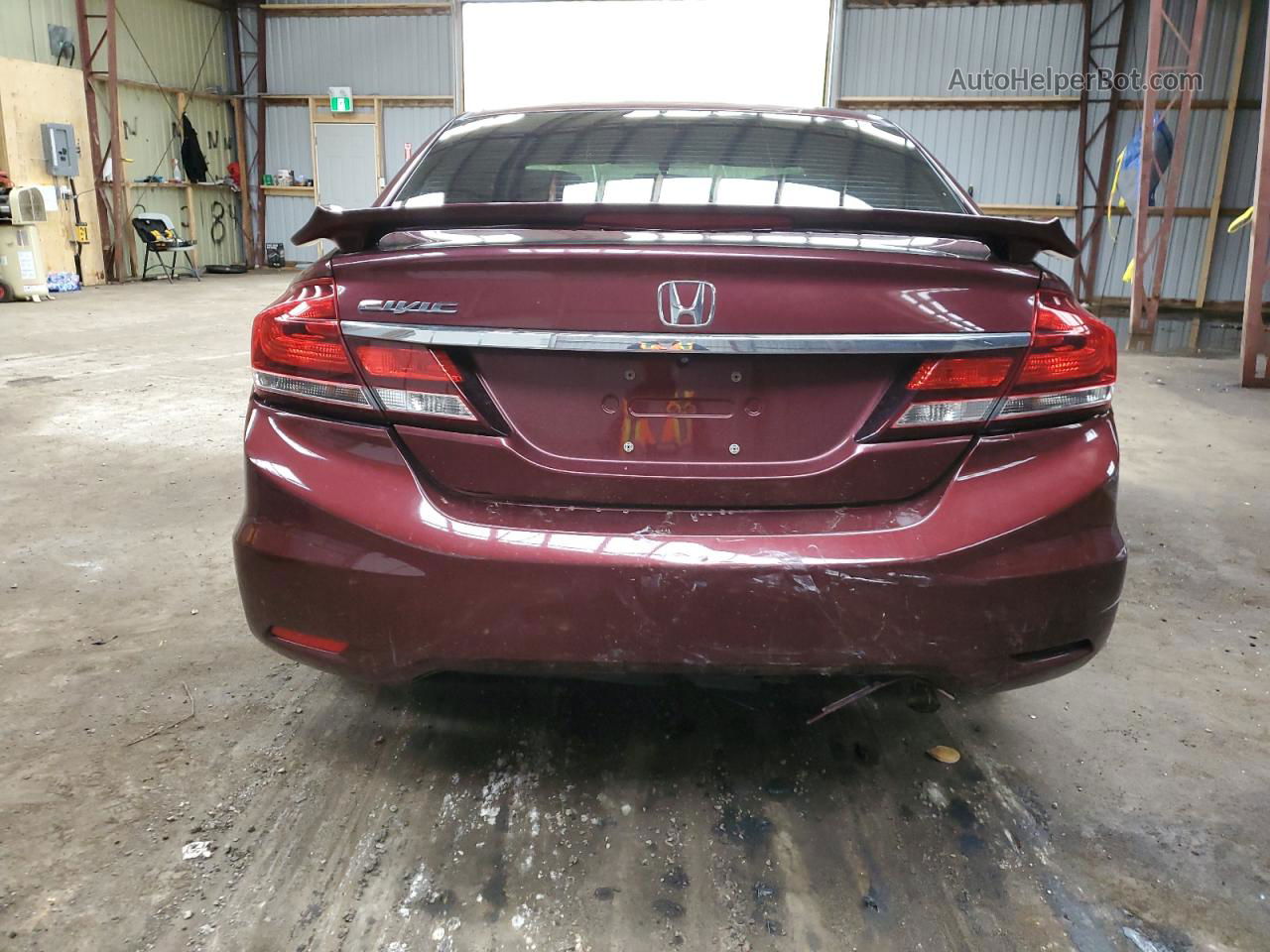 2013 Honda Civic Lx Red vin: 2HGFB2F51DH021638