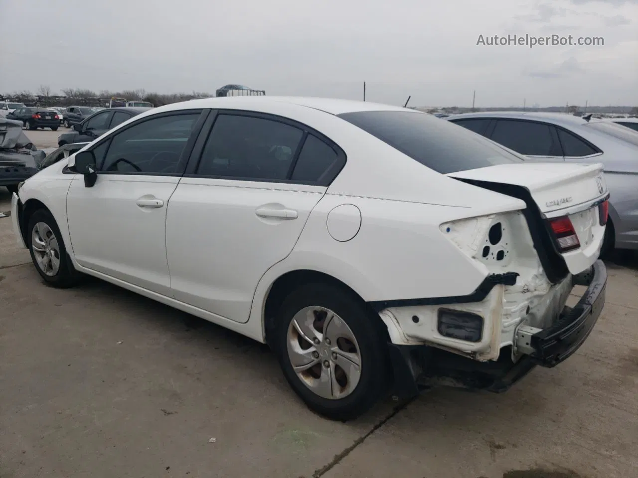 2013 Honda Civic Lx White vin: 2HGFB2F51DH552421