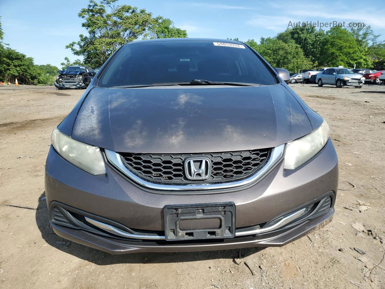 2013 Honda Civic Lx Gray vin: 2HGFB2F51DH563046