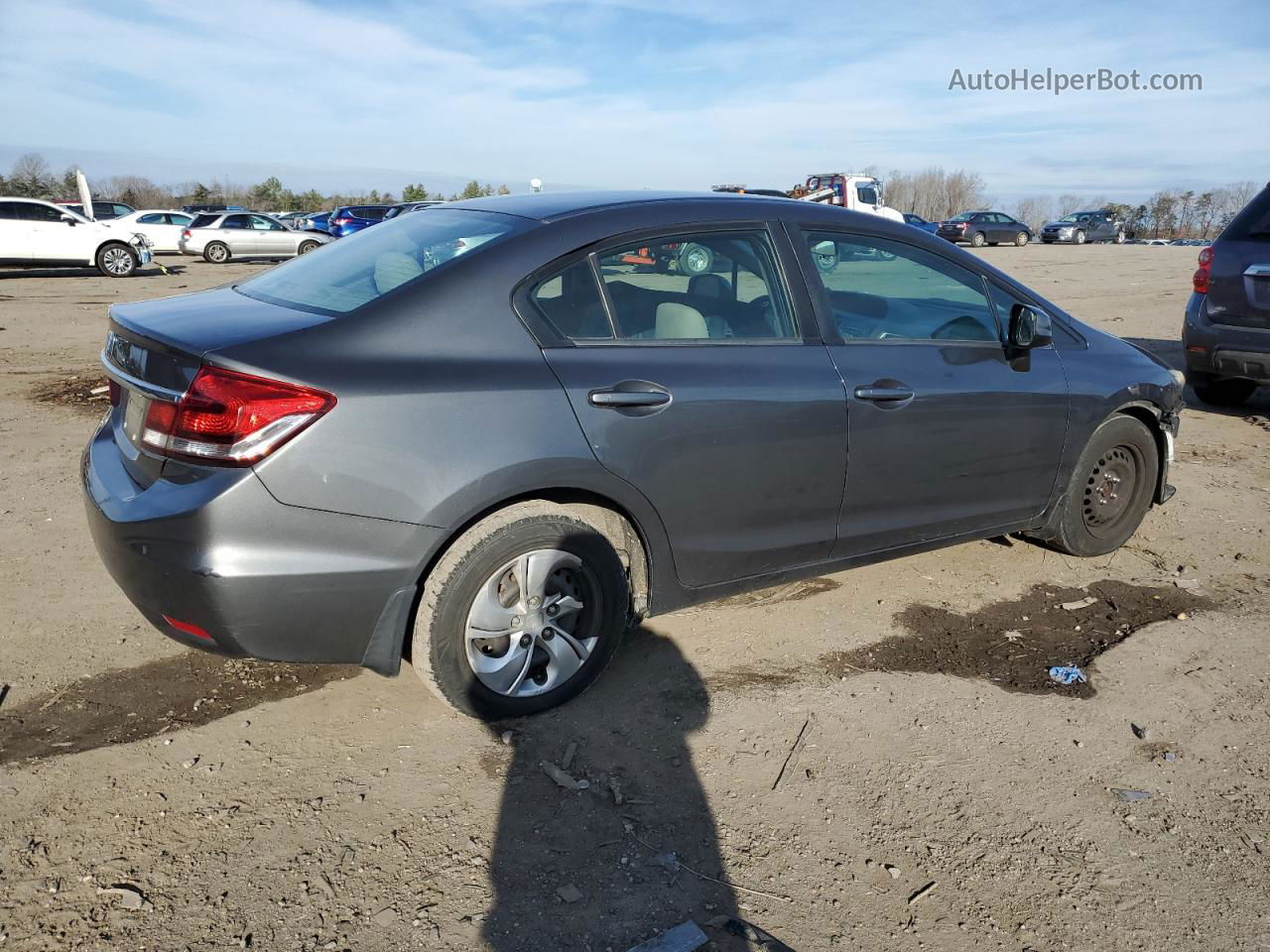 2013 Honda Civic Lx Серый vin: 2HGFB2F51DH577643