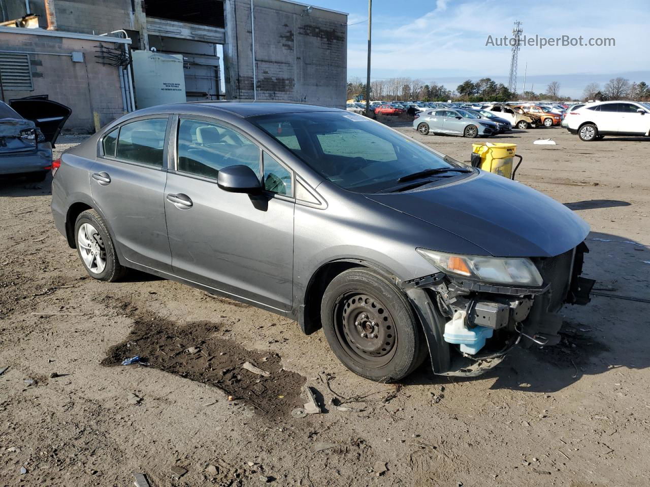 2013 Honda Civic Lx Gray vin: 2HGFB2F51DH577643