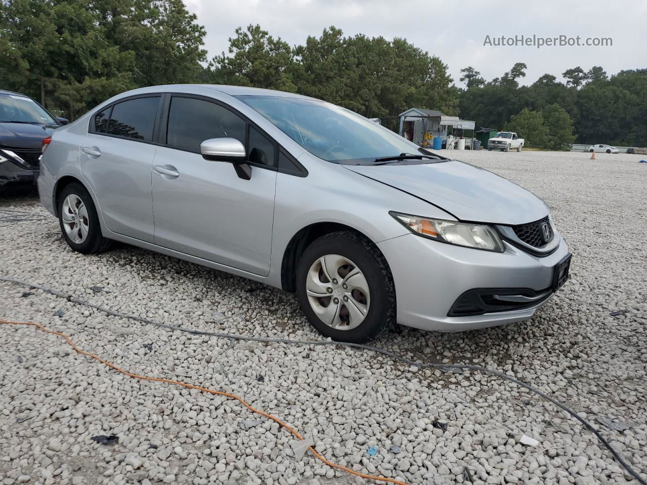 2014 Honda Civic Lx Silver vin: 2HGFB2F51EH501079