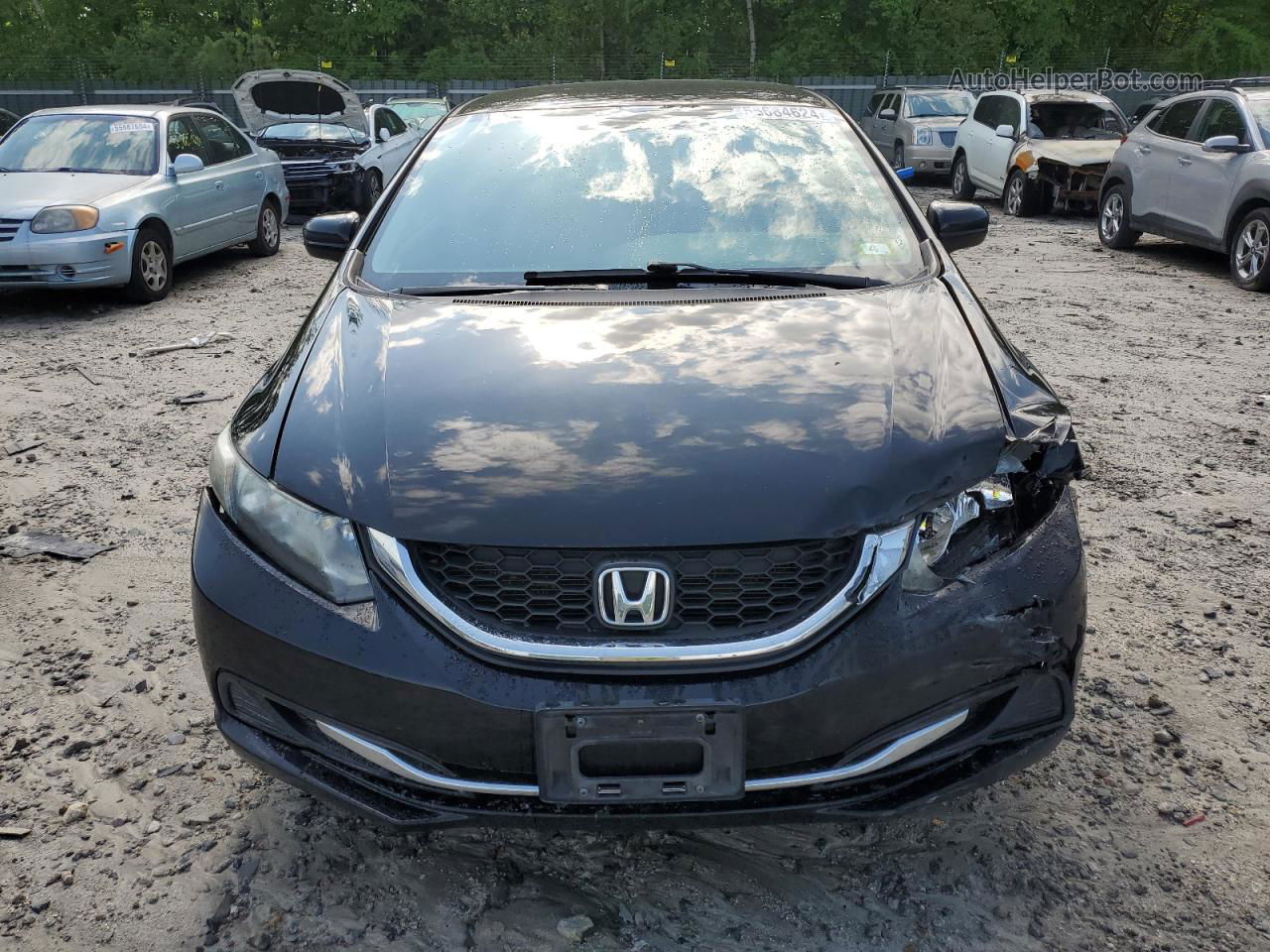 2014 Honda Civic Lx Black vin: 2HGFB2F51EH533238