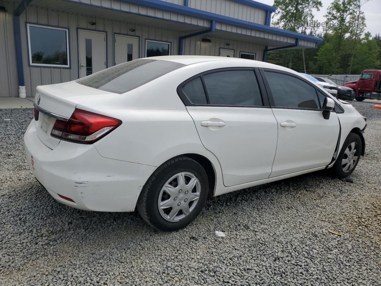 2014 Honda Civic Lx White vin: 2HGFB2F51EH534910