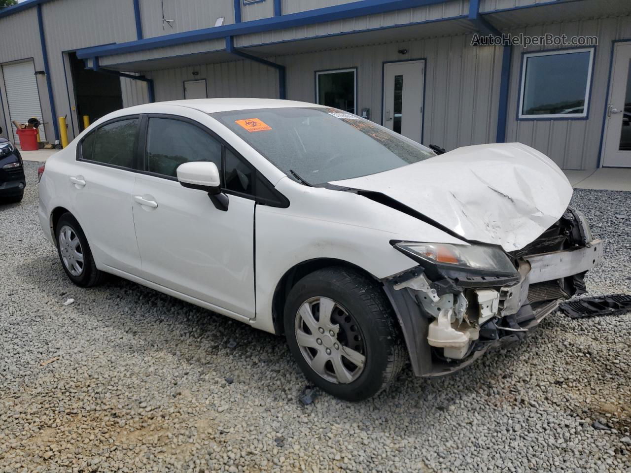 2014 Honda Civic Lx White vin: 2HGFB2F51EH534910