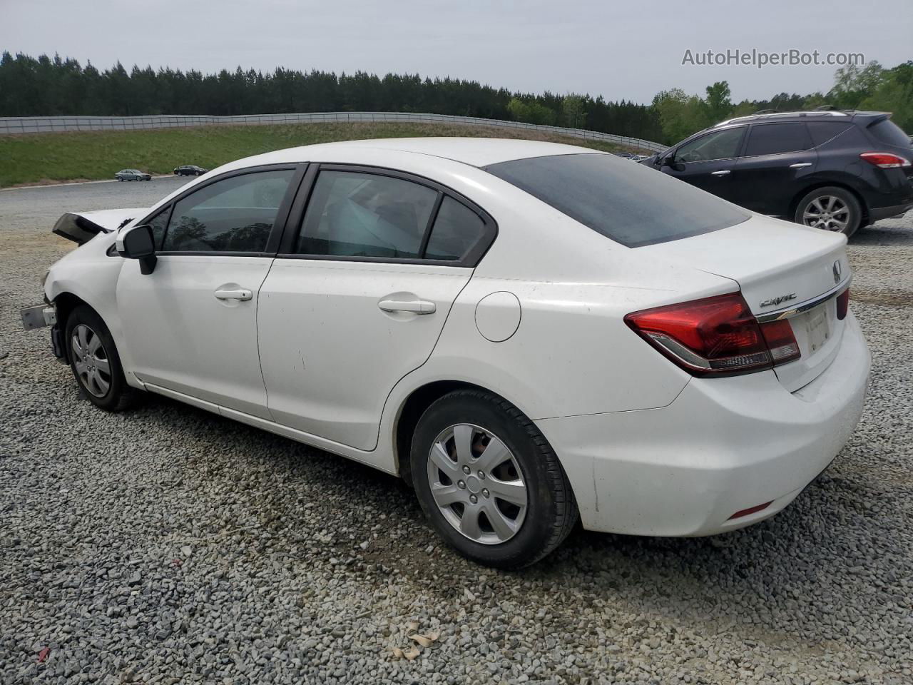 2014 Honda Civic Lx White vin: 2HGFB2F51EH534910