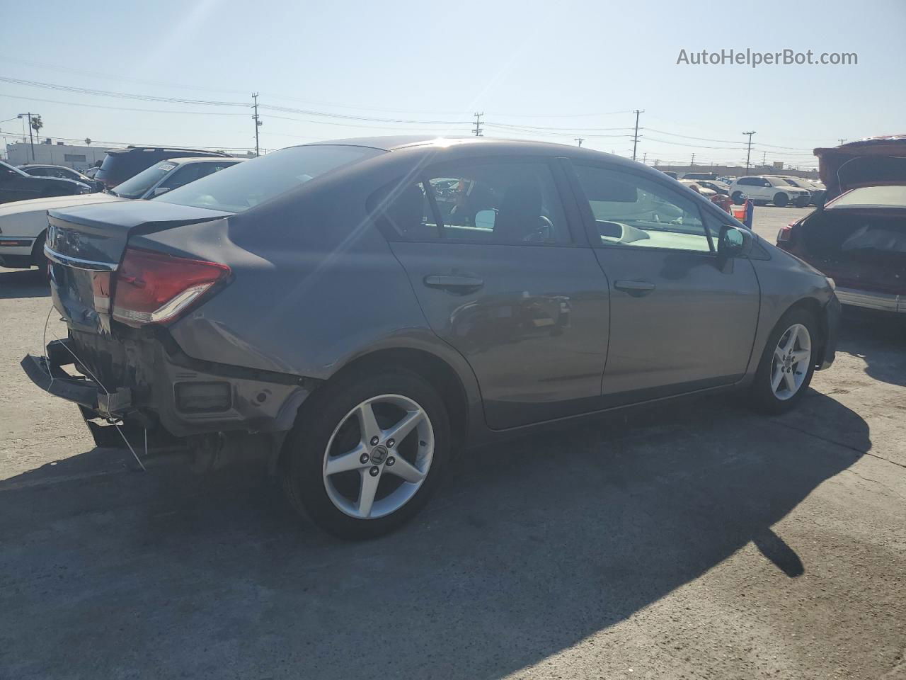 2015 Honda Civic Lx Gray vin: 2HGFB2F51FH556553