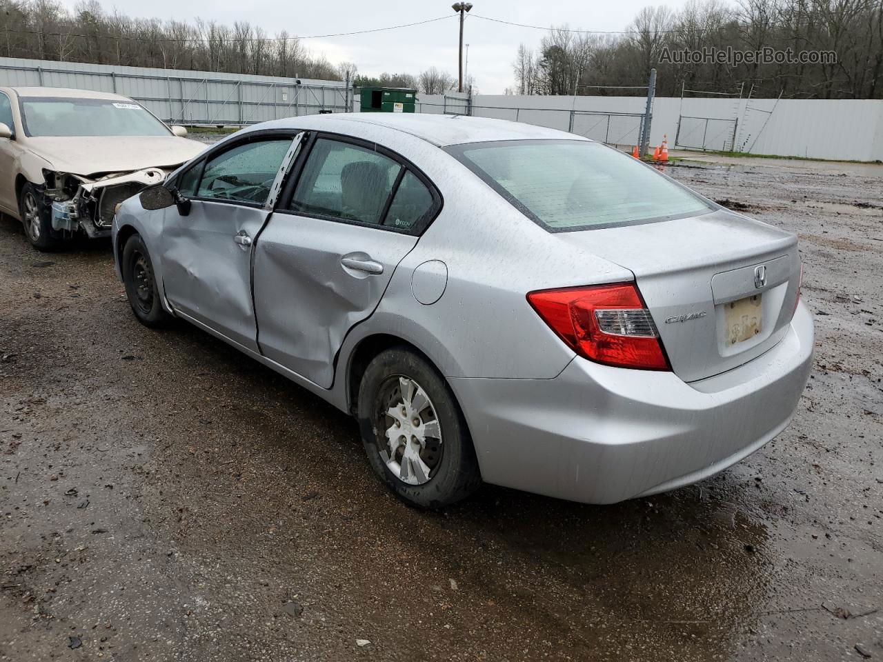 2012 Honda Civic Lx Silver vin: 2HGFB2F52CH303639