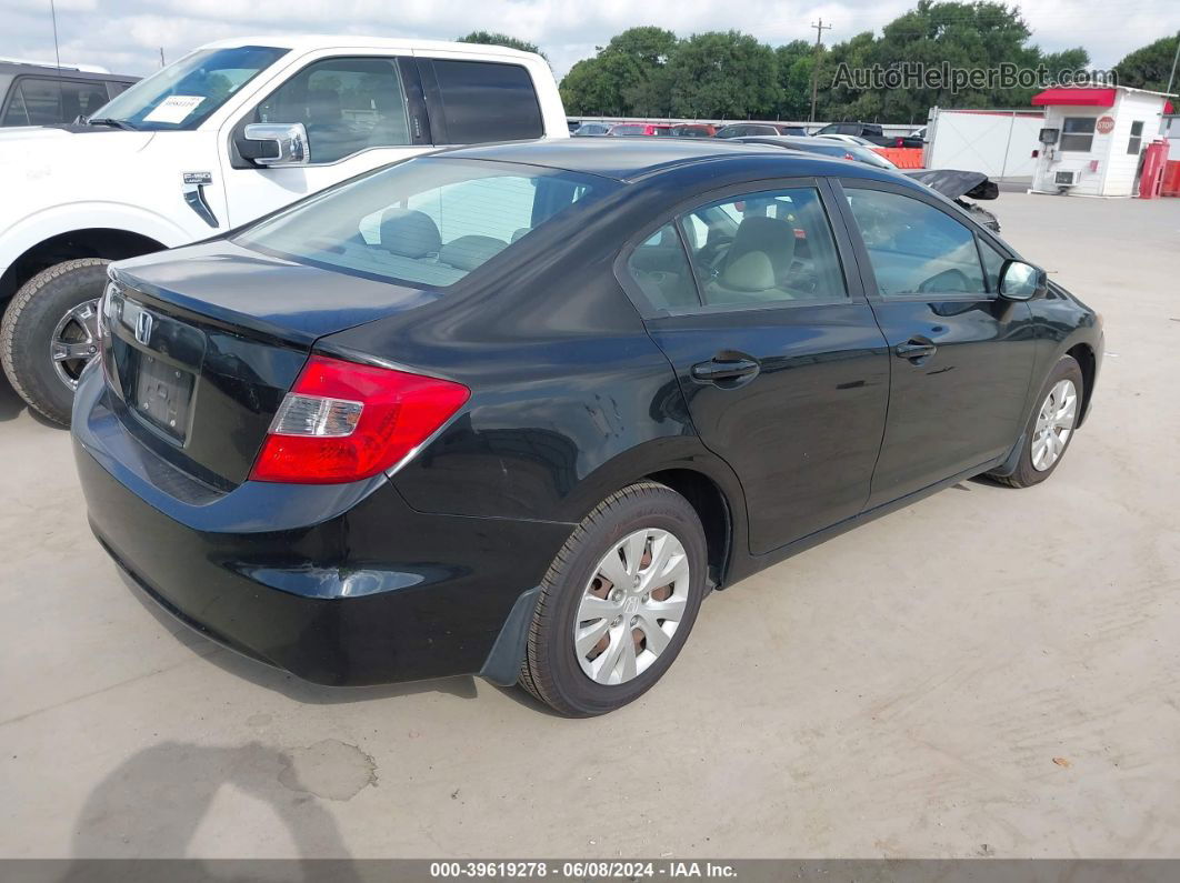 2012 Honda Civic Lx Black vin: 2HGFB2F52CH327990