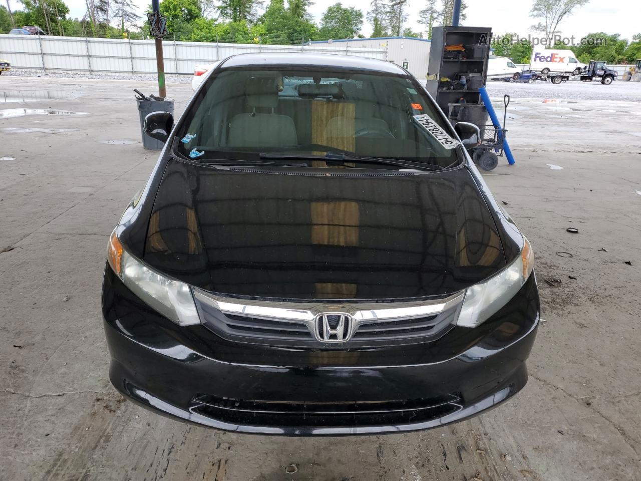 2012 Honda Civic Lx Black vin: 2HGFB2F52CH500276