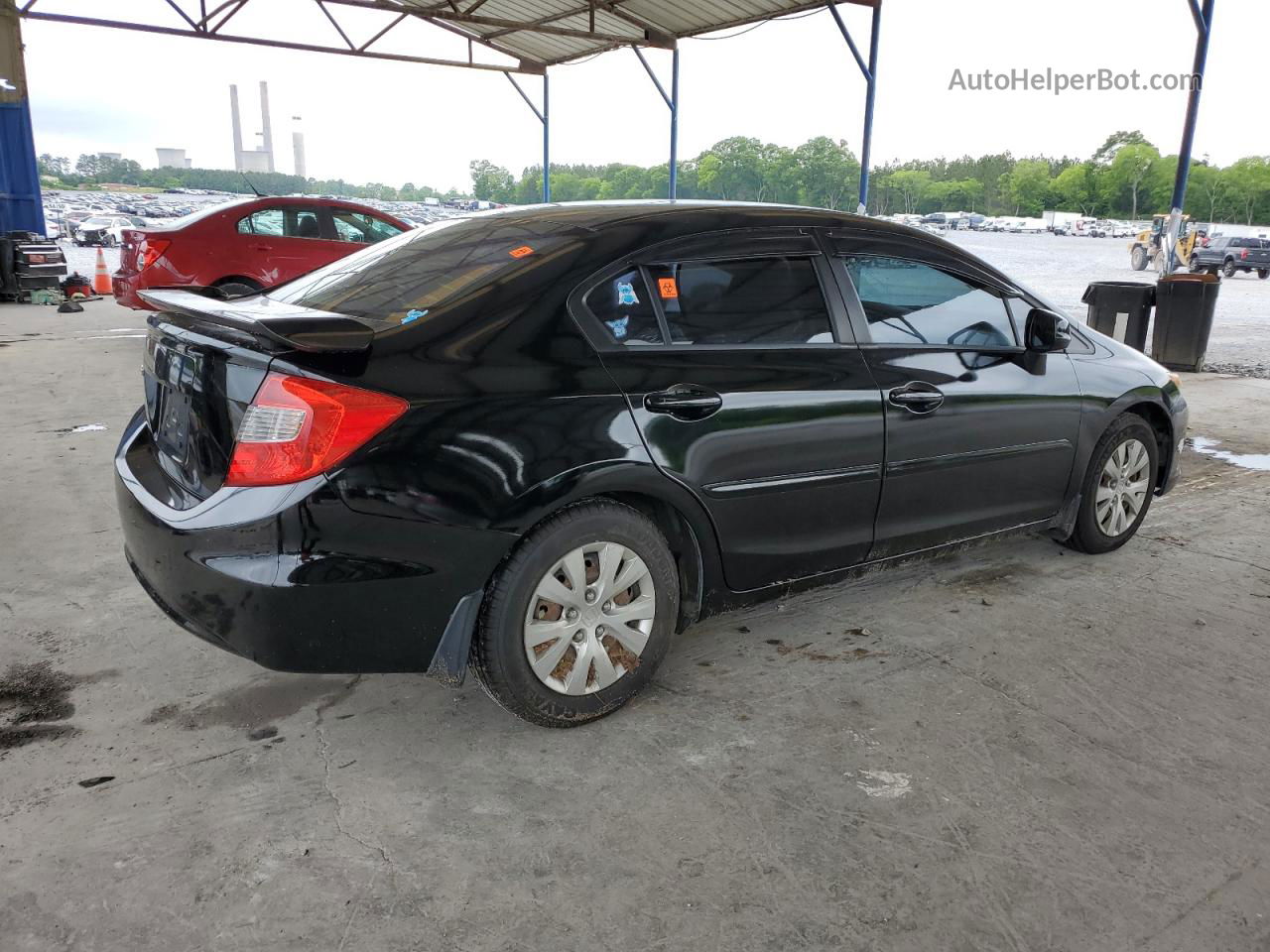 2012 Honda Civic Lx Black vin: 2HGFB2F52CH500276