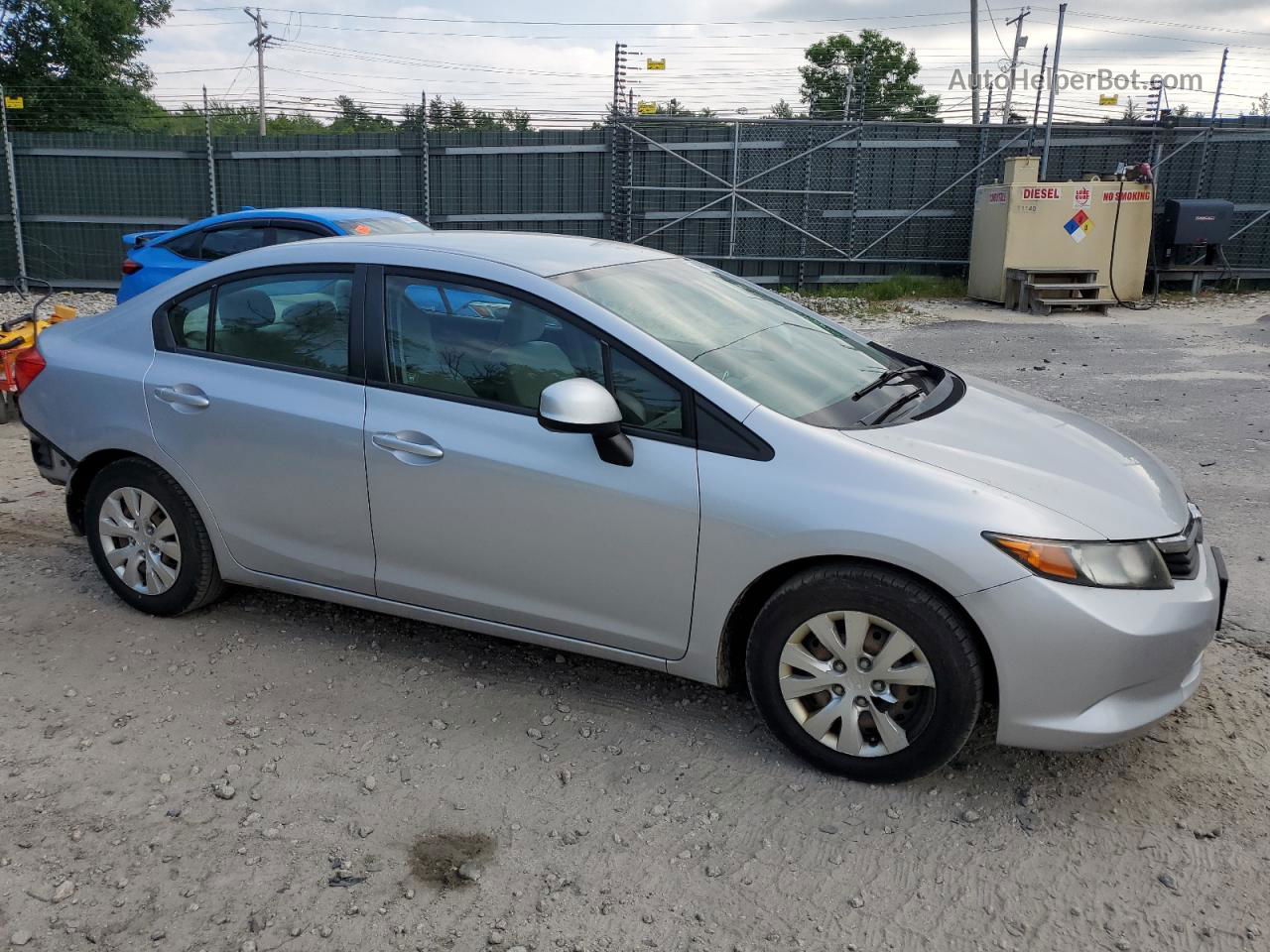 2012 Honda Civic Lx Silver vin: 2HGFB2F52CH574622