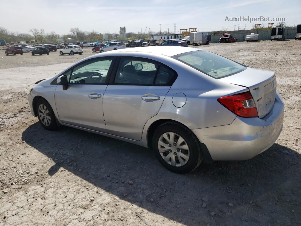 2012 Honda Civic Lx Silver vin: 2HGFB2F52CH606369