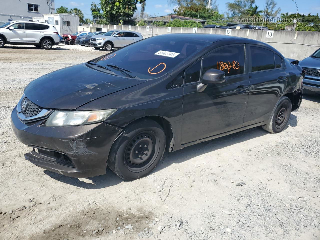 2013 Honda Civic Lx Black vin: 2HGFB2F52DH514129