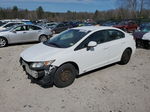 2013 Honda Civic Lx White vin: 2HGFB2F52DH541850