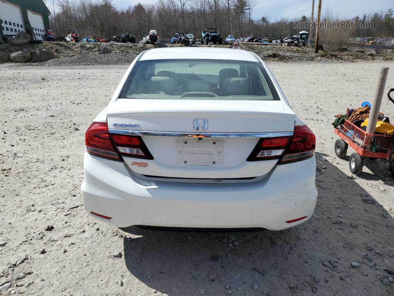 2013 Honda Civic Lx White vin: 2HGFB2F52DH541850