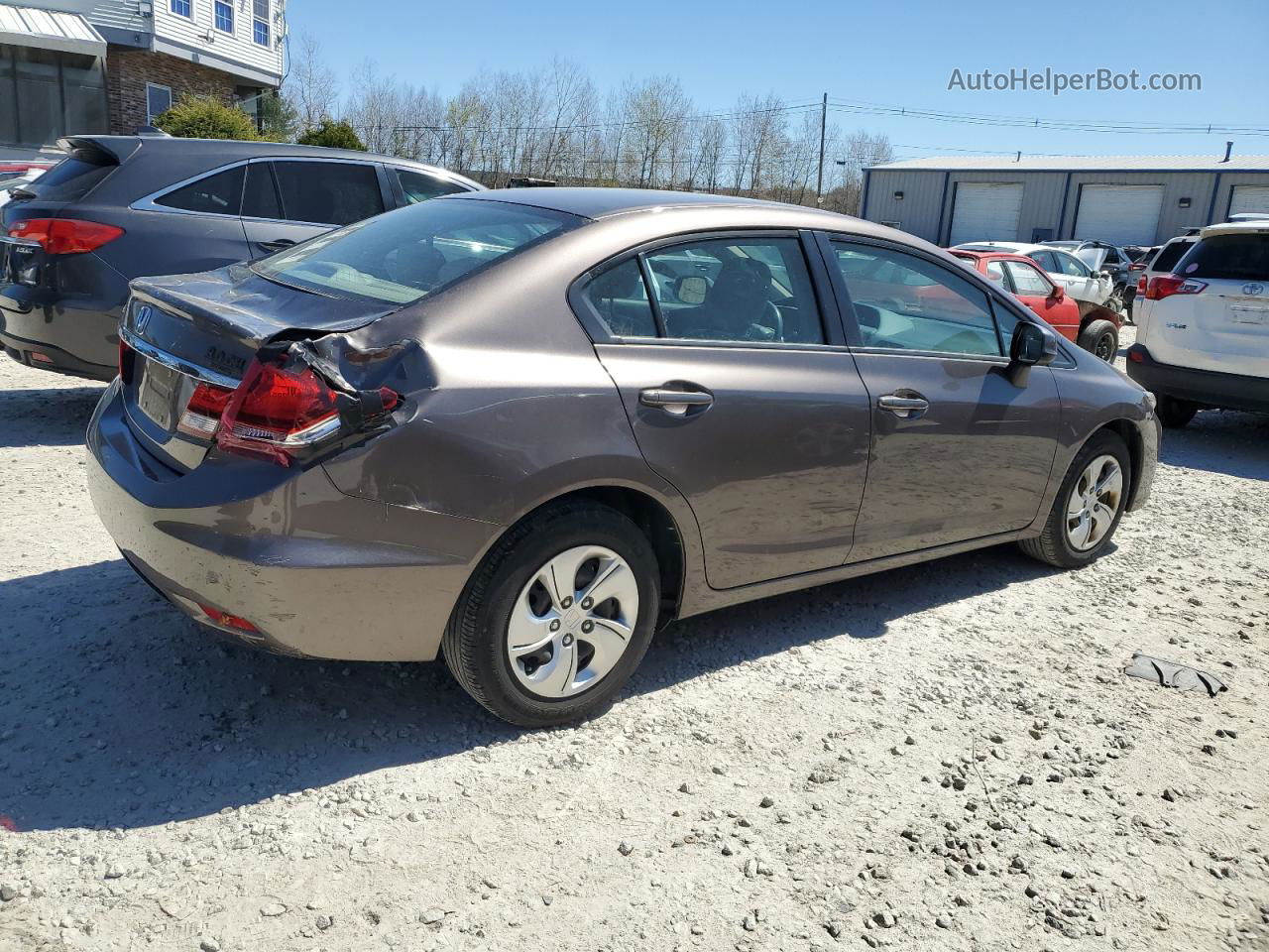 2013 Honda Civic Lx Brown vin: 2HGFB2F52DH548359