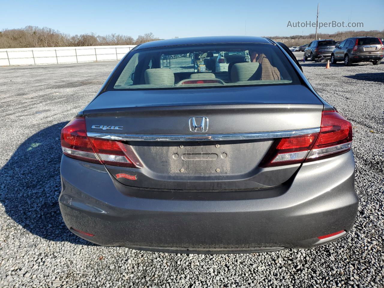 2013 Honda Civic Lx Gray vin: 2HGFB2F52DH573567