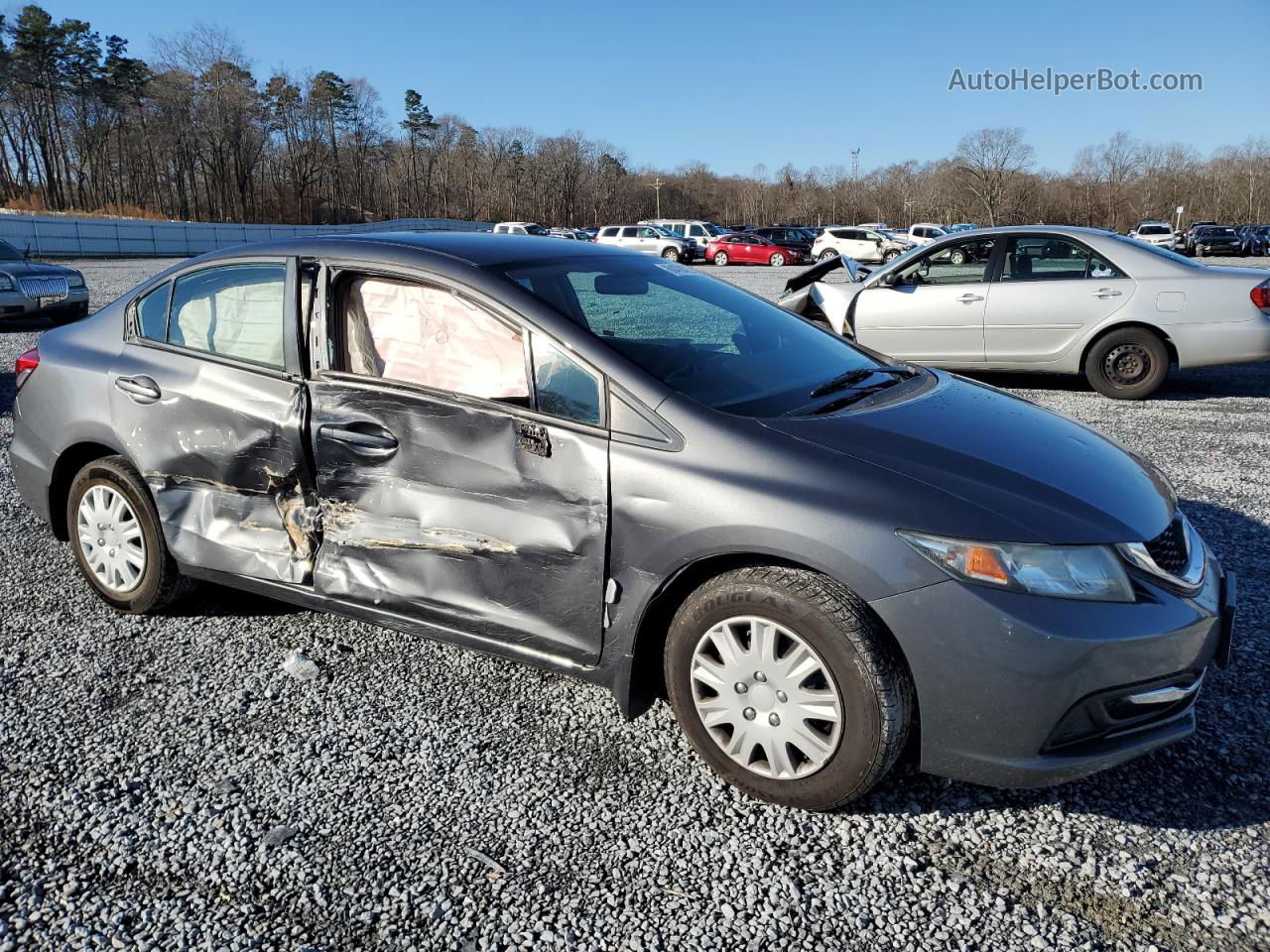 2013 Honda Civic Lx Gray vin: 2HGFB2F52DH573567