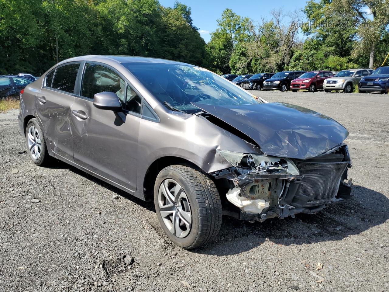 2013 Honda Civic Lx Gray vin: 2HGFB2F52DH585184