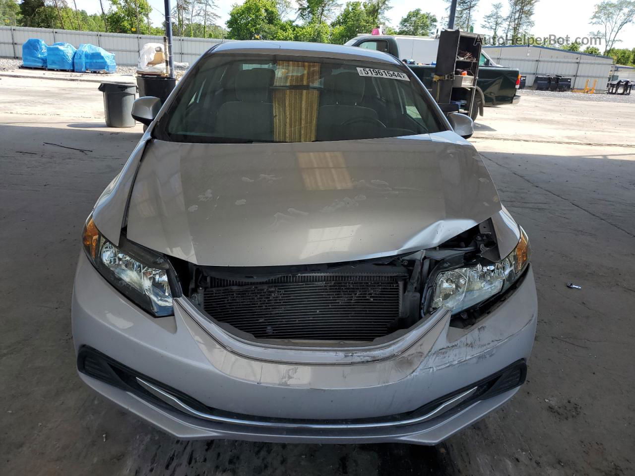 2013 Honda Civic Lx Silver vin: 2HGFB2F52DH602159