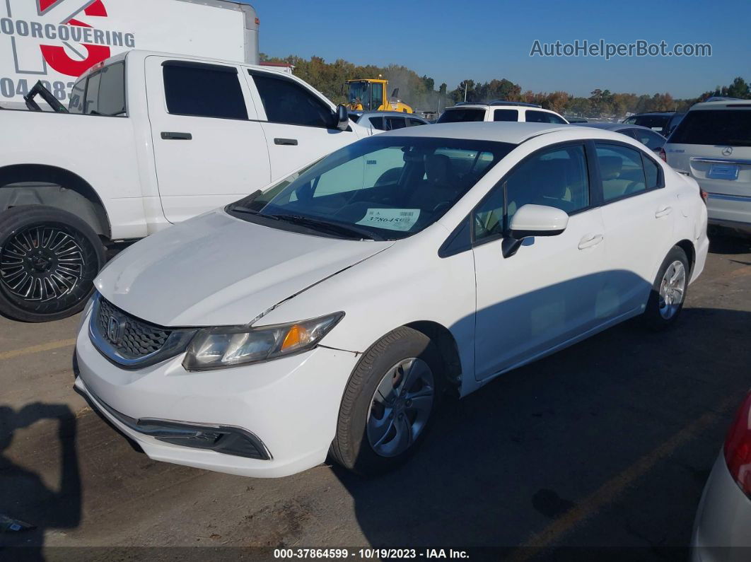 2014 Honda Civic Lx White vin: 2HGFB2F52EH535208