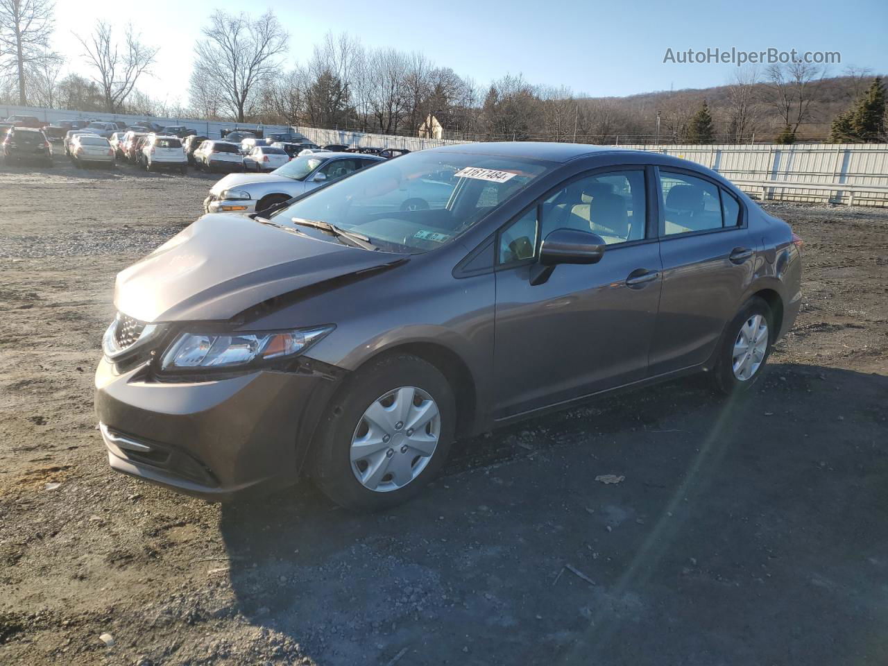 2014 Honda Civic Lx Gray vin: 2HGFB2F52EH535550