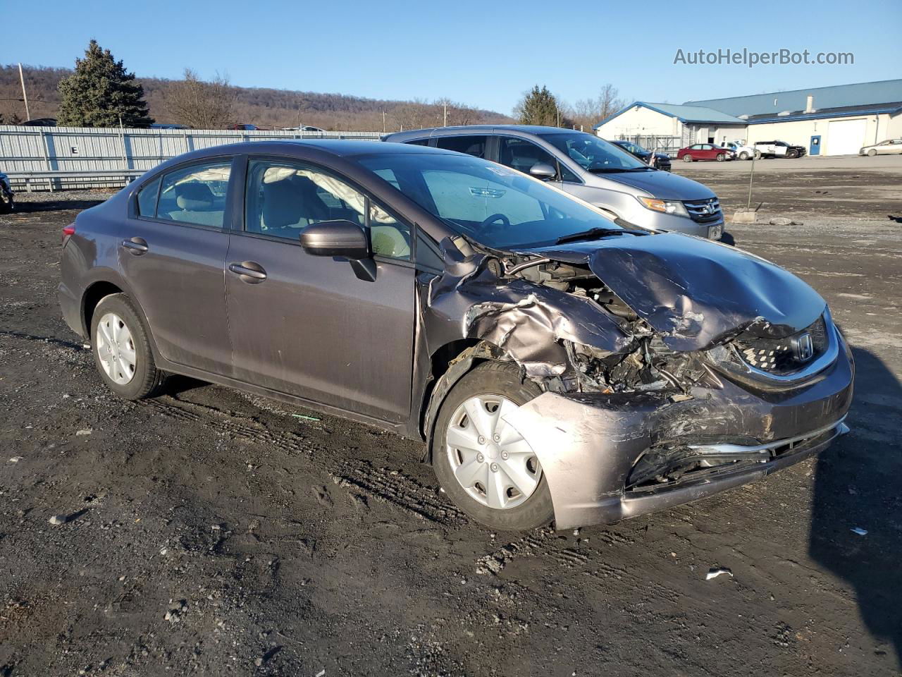 2014 Honda Civic Lx Gray vin: 2HGFB2F52EH535550