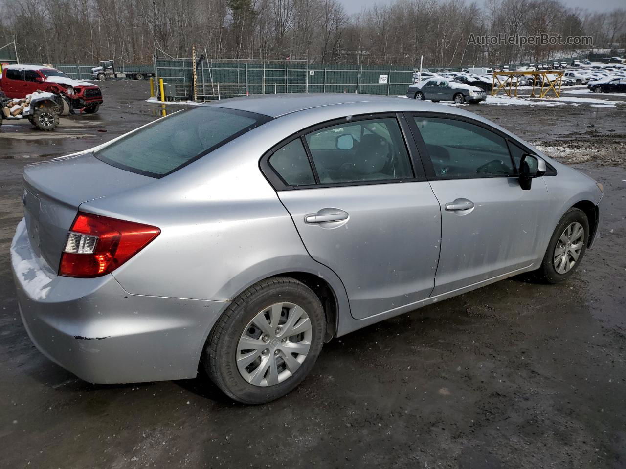 2012 Honda Civic Lx Silver vin: 2HGFB2F53CH310261