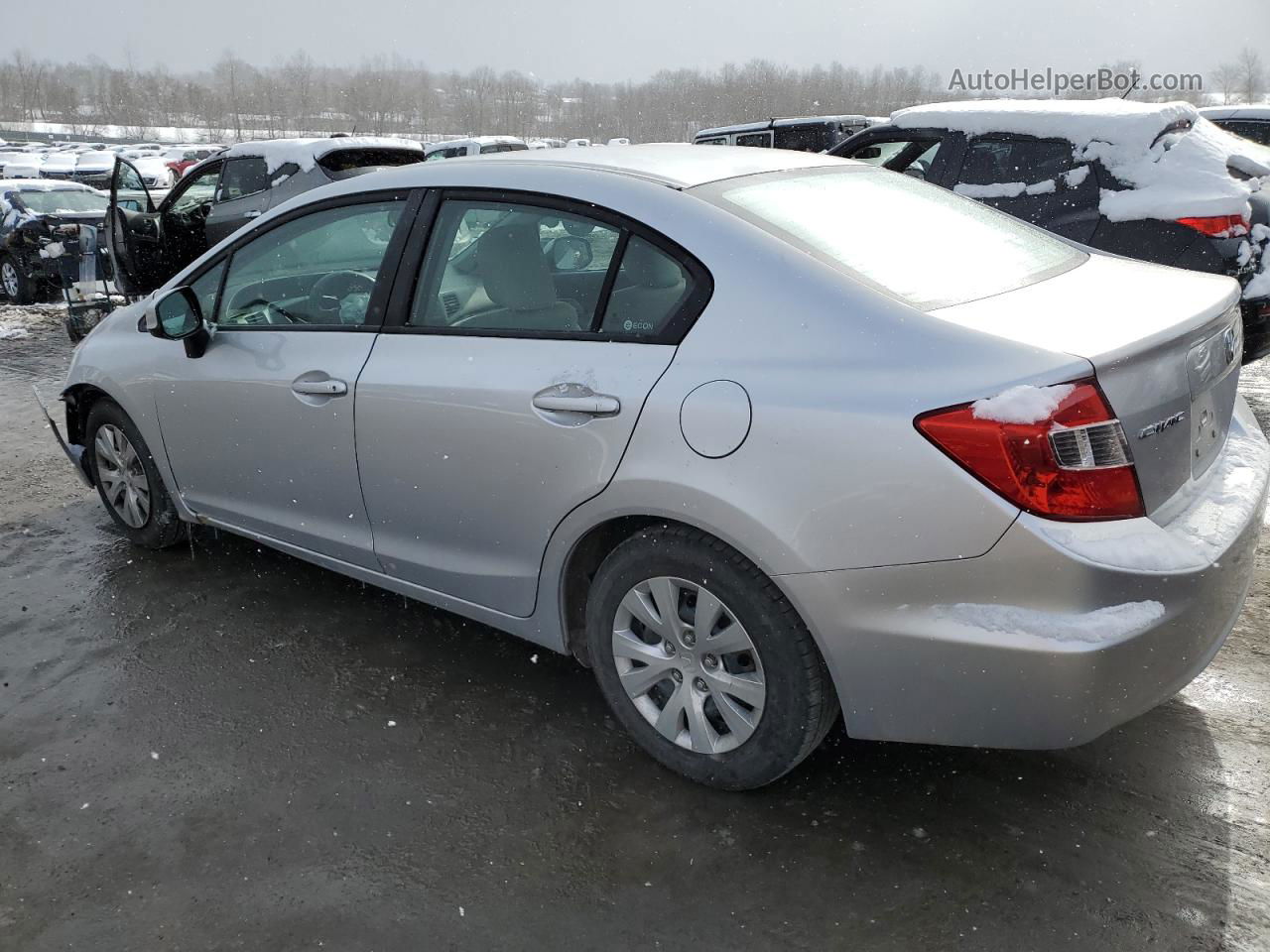 2012 Honda Civic Lx Silver vin: 2HGFB2F53CH310261